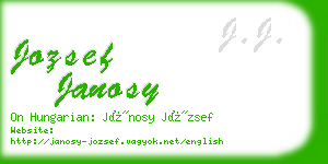 jozsef janosy business card